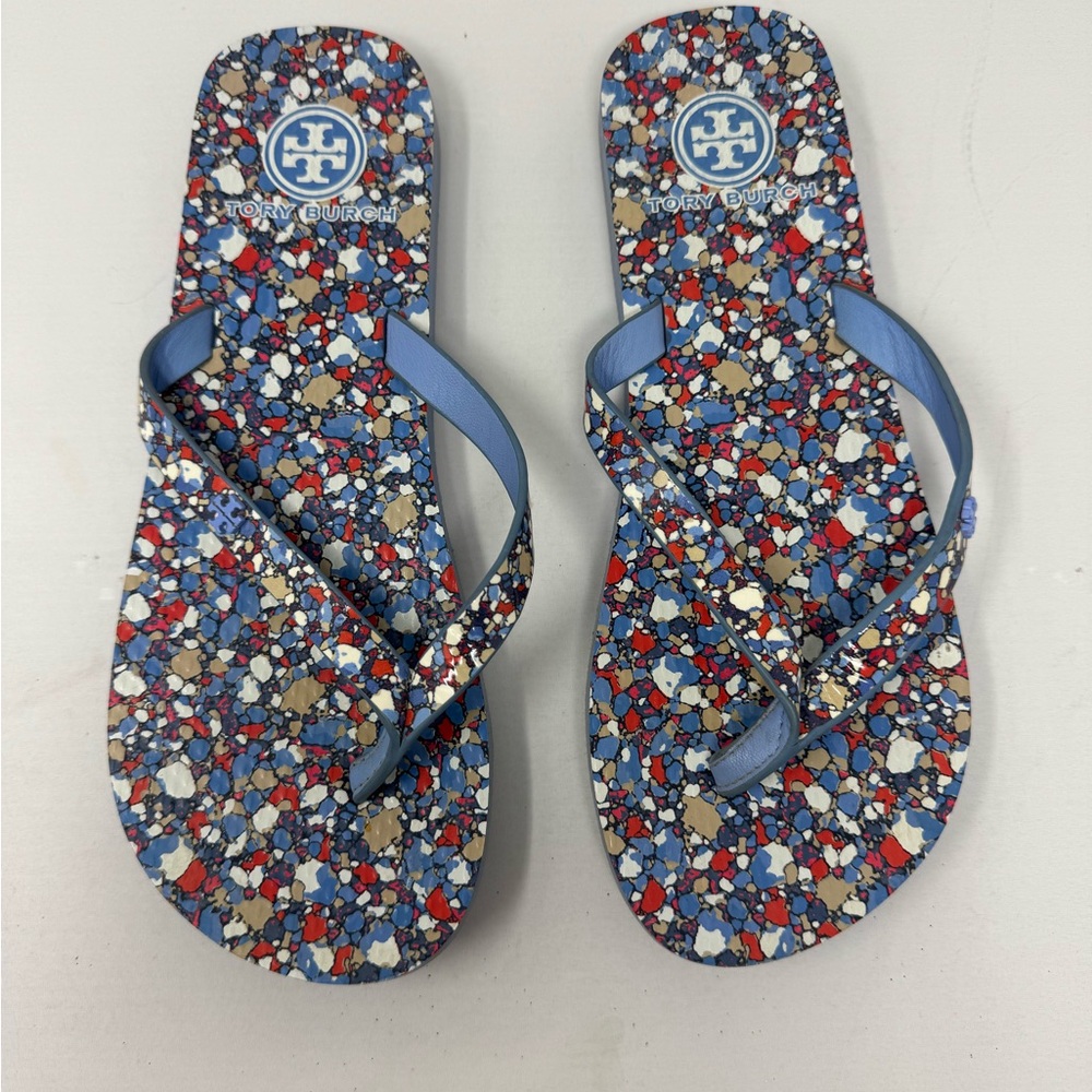 Tory Burch Kira padded Colorful Pebble Flip Flops